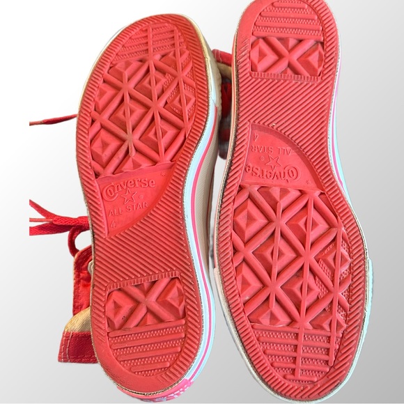 Converse Chuck Taylor All Star Specialty High Top Cream & Pink Sneakers, Size 6 - Picture 6 of 8